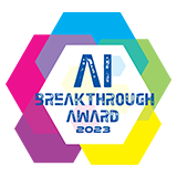 A badge for AI Breakthrough Award 2023
