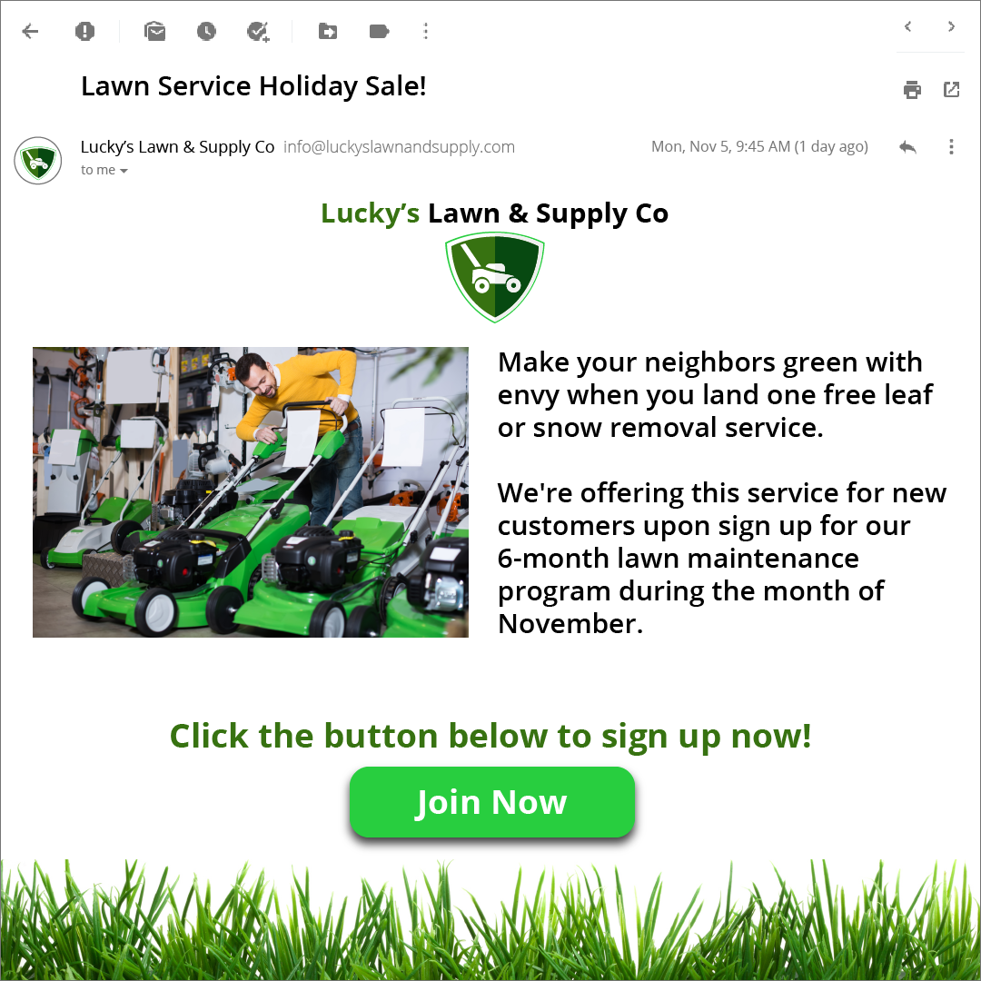 Black Friday Holiday Marketing Promo Example Email