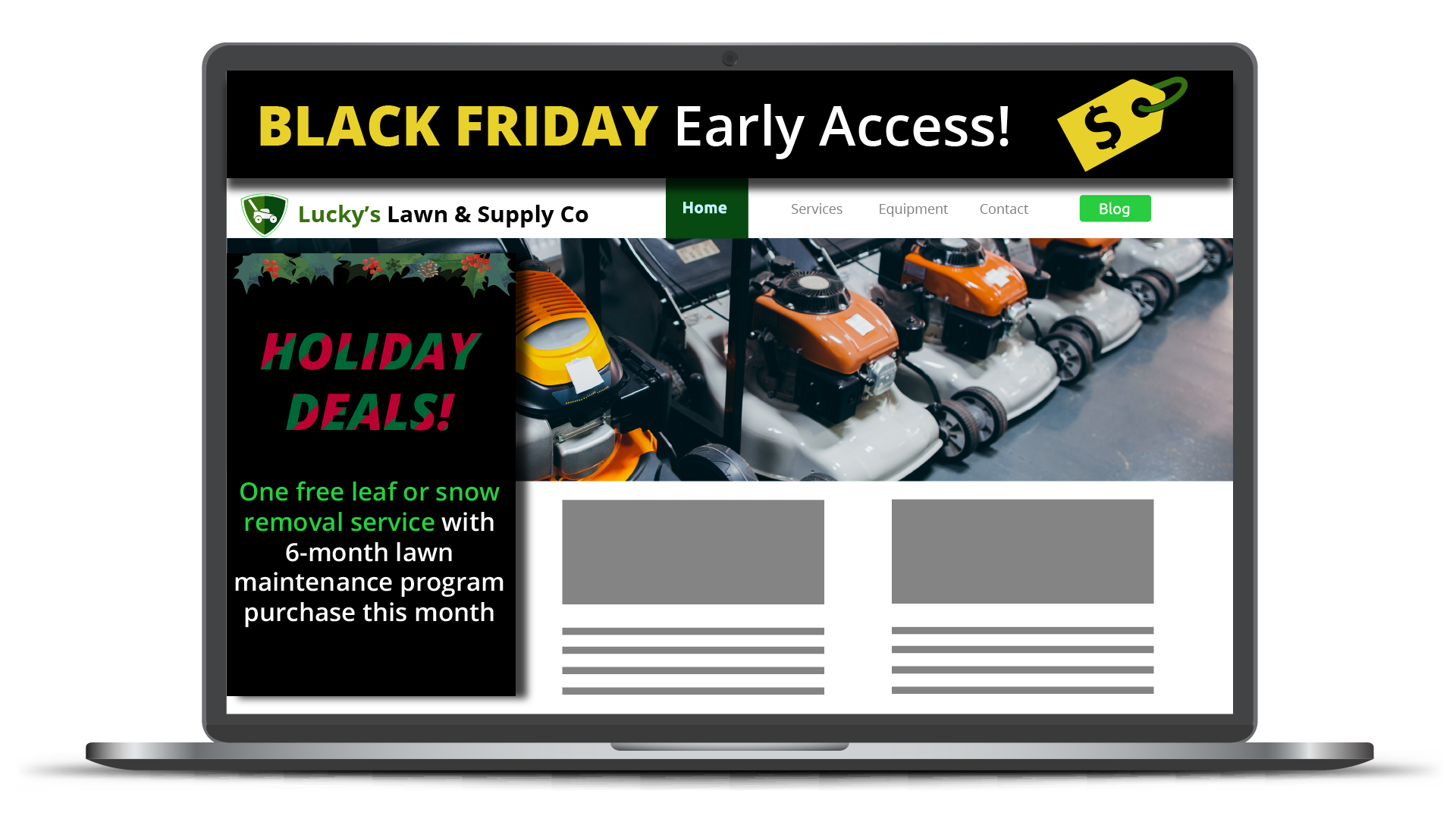 Black Friday Holiday Marketing Promo Example website banner